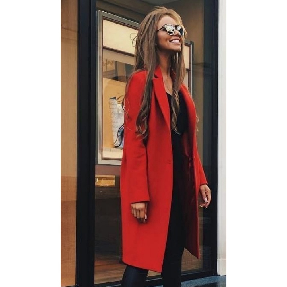 Red peacoat